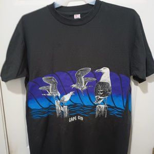 Men's Cape Cod Black T-Shirt XL  Comfortable Made in the U.S.A. Man's Shirt WOW